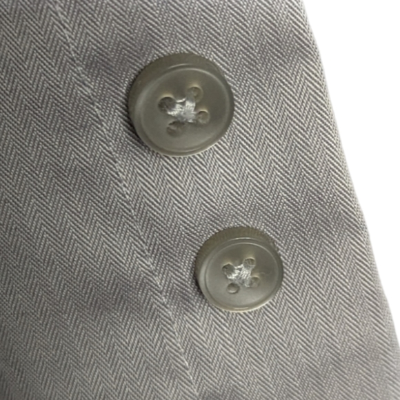 Calvin Klein | Men's Button Up Dress Shirt | Size 18 32/33  | Silver/Light Gray - Picture 8 of 10